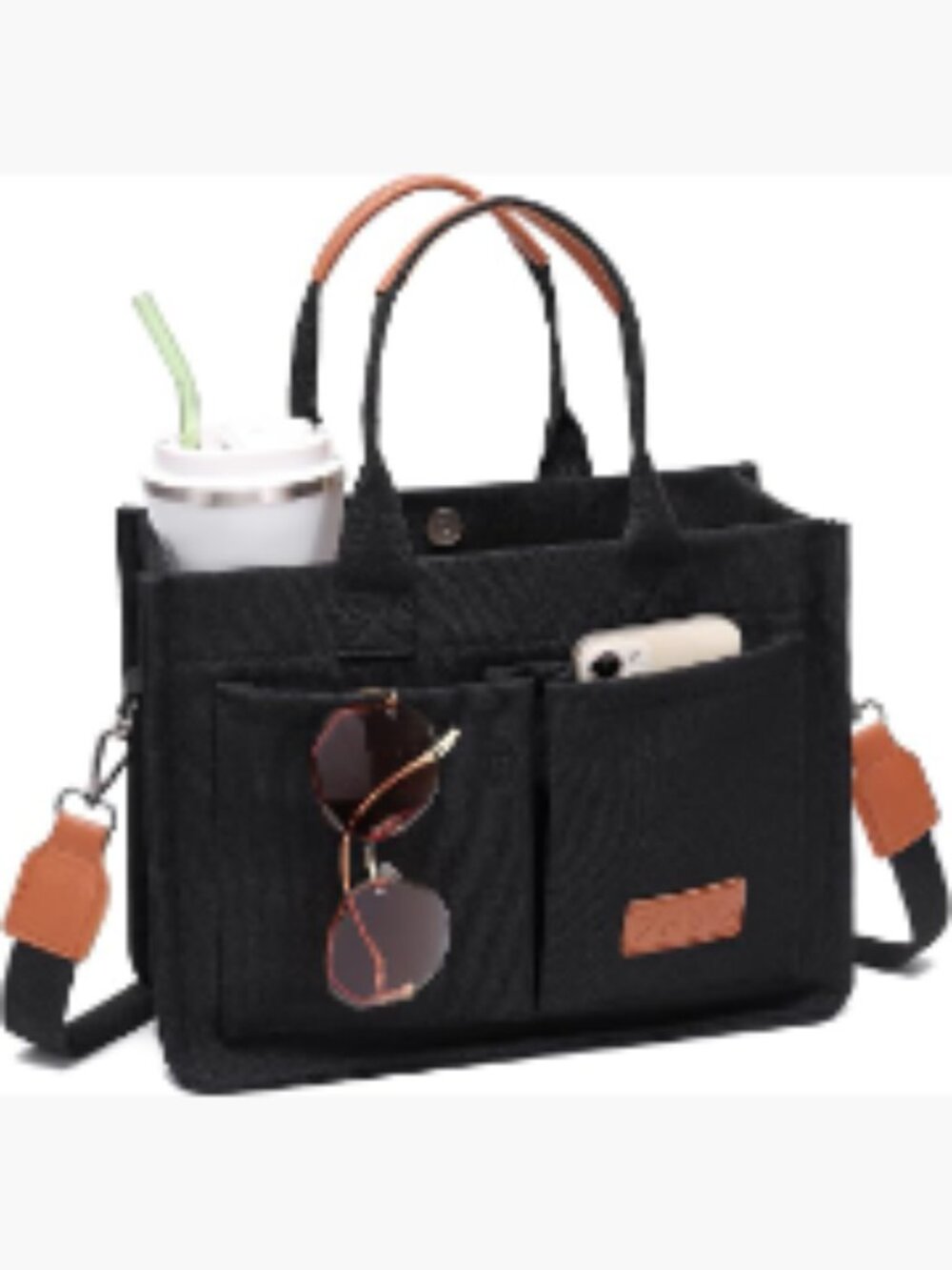 Canvas Tote Bag for Women Large Laptop Crossbody Work Bag Teacher Nurse